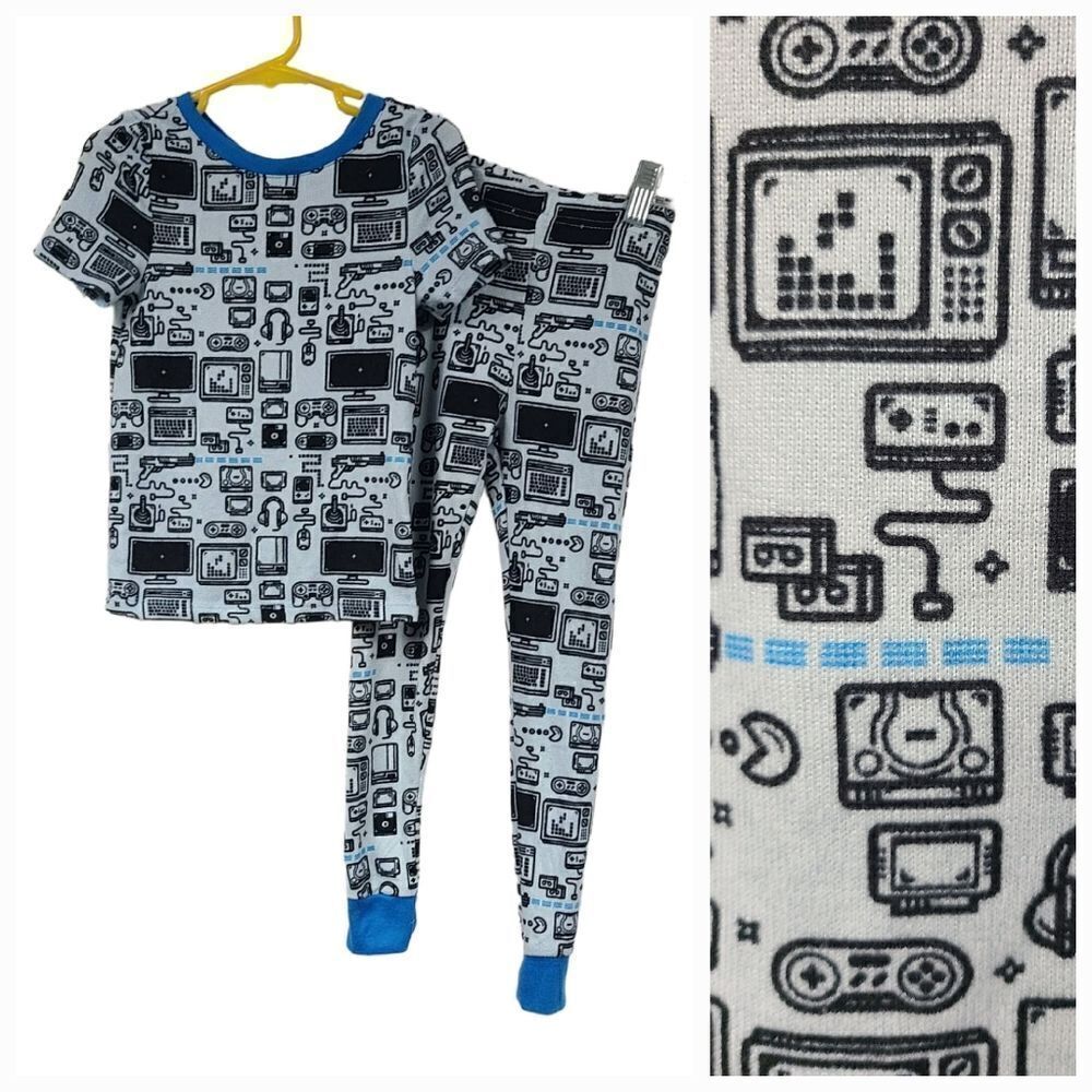 Little Rebels Boys 5 Pajama Set Super Soft Gamer PJs 2pc Set Video Game Motif